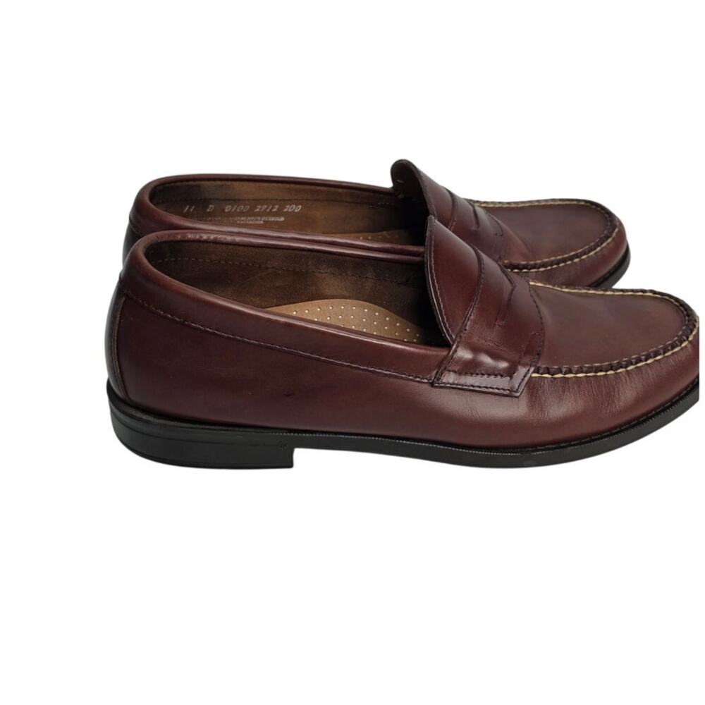 G.H. Bass & Co. Brown Leather Penny Loafers Men's 11 D Weejuns Dress Shoes